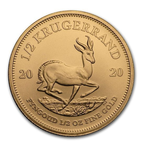 Krugerrand 1/2 unce zlata 2020