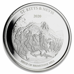 St. Kitts & Nevis: Siege of Brimstone Hill 1 oz Silber 2020