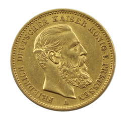 Németország, 20 márka III. Frigyes 1888 A állapot: 2-