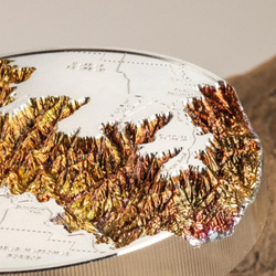 Cook Islands: Topography - Grand Canyon kolorowany 5 uncji Srebra 2023 Proof Ultra High Relief