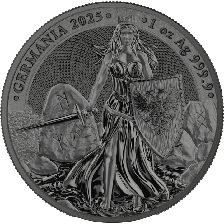 Germania coloured 1 oz Silver 2025 (Black Silver) WMF Edition