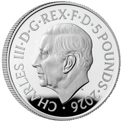 La vie de la reine Victoria – 5 £ en argent 2026, Belle Épreuve.