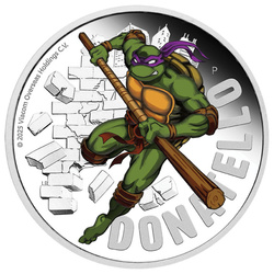 Tuvalu : Teenage Mutant Ninja Turtles - Donatello colorée 1 once d'argent 2025 Proof