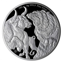 Chad: Toro y Oso 1000 g Plata 2023