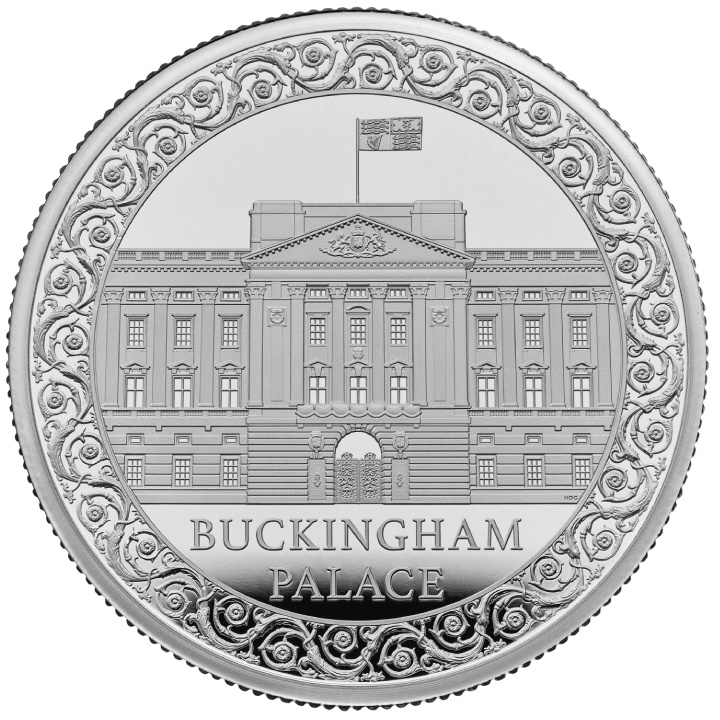 Buckingham Palace £5 argento 2024 Proof Piedfort