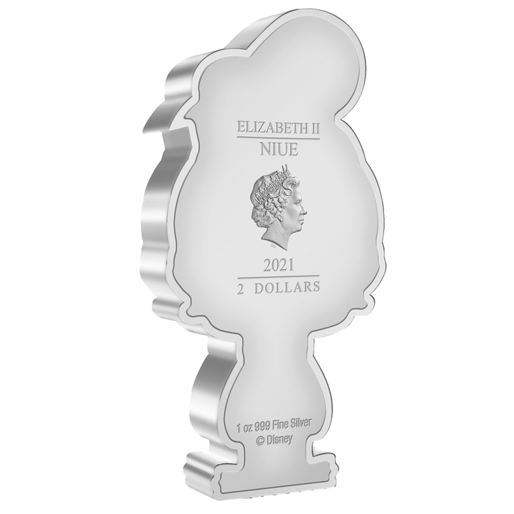 Niue : Disney – Donald Chibi Coin colorisé, 1 once d’argent, 2021, Belle Épreuve.