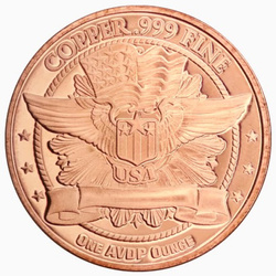 Liberty Standing 1 onza Cobre