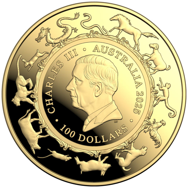 RAM: Lunar - Year of the Snake 1 oz Gold 2025 Proof Domed Coin