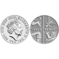 Lote de 14 monedas de plata Gran Bretaña 2018 Proof