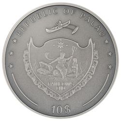 Palau: Daydreamer – Adventure colorata 2 once d'argento 2023 Ultra High Relief Antiqued Coin