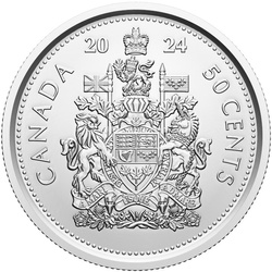 Canada: Tribute - W Mint Mark "Coat of Arms" 50-cent Silber 2024 Specimen