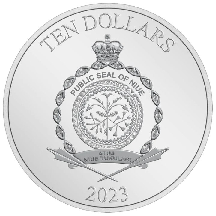 Niue: Steampunk - Metal Bee $5 placcato in oro Argento 2023 Moneta antica ad alto rilievo