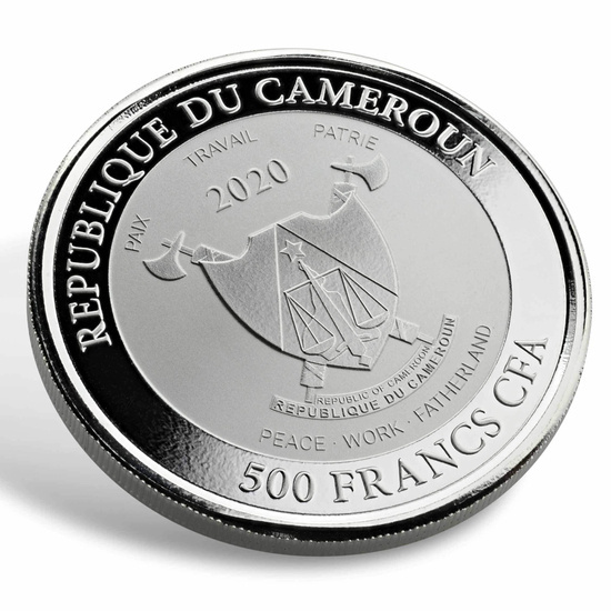 Cameroon: Mandrill kolorowany 1 uncja Srebra 2020
