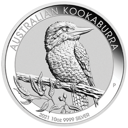 Kookaburra 10 uncia ezüst 2021
