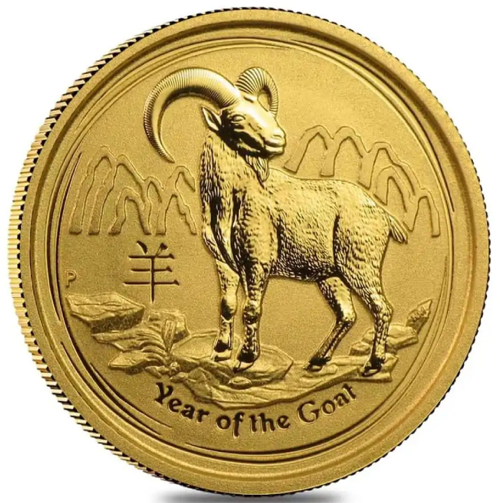 Perth Mint : Lunar II - Année de la chèvre 1/10 once d'or 2015