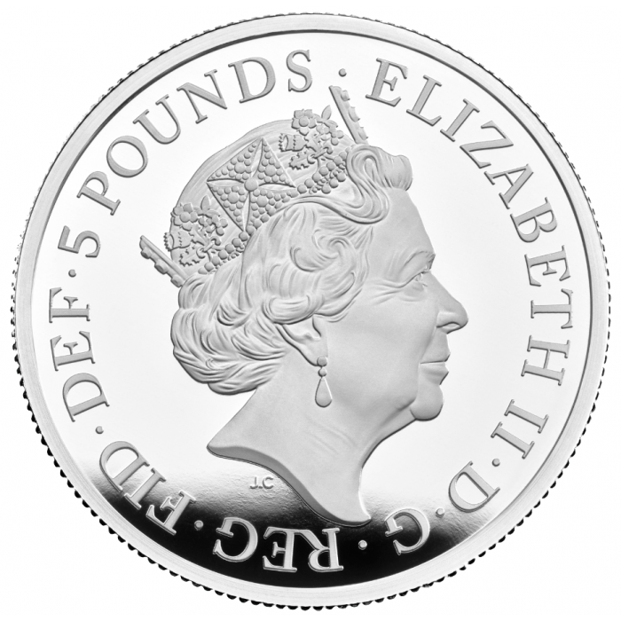 Las Bestias Reales Tudor: El Yale de Beaufort 2 oz Plata 2023 Proof