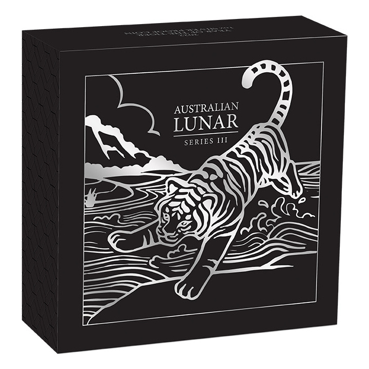 Lunar III: Anno del Tigre 1 oncia d'argento 2022 Proof