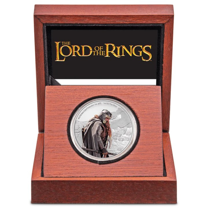 Niue: The Lord of the Rings - Gimli kolorowany 1 uncja Srebra 2022 Proof