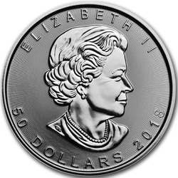 Kanadyjski Liść Klonowy 1 uncja Platyny 2018