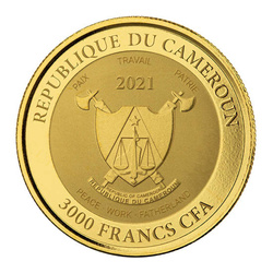 Cameroon: Mandrilll 1 uncja Złota 2021 Proof