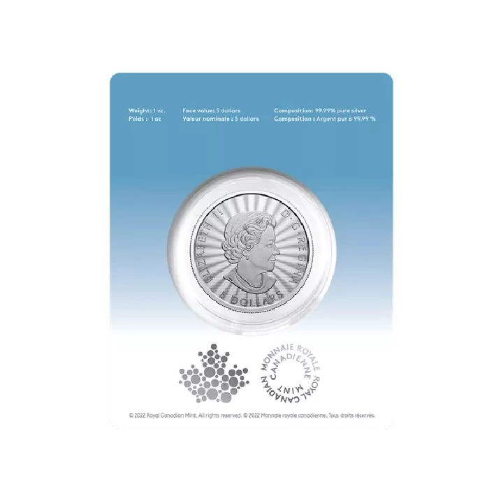 Canada: The Majestic Polar Bear 1 oz Silber 2022 Coin (in the card)