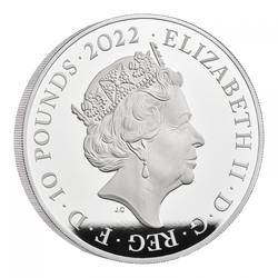 The Royal Tudor Beasts: Lion of England 5 uncí stříbra 2022 Proof