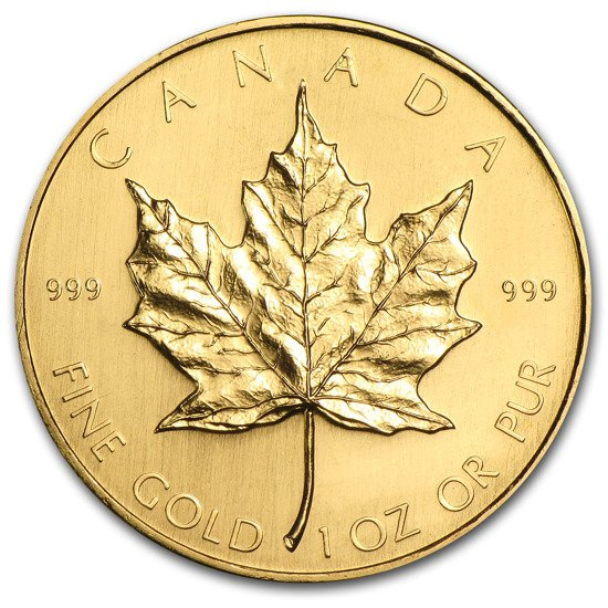 Hoja de arce canadiense 1 oz Oro 1981
