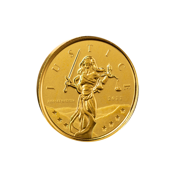 Gibilterra: Lady Justice 1/10 oncia d'oro 2022