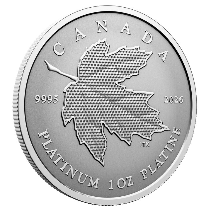 Platinmünze Kanada: Maple Leaf Forever 1 Unze Platin 2026 Reverse Proof