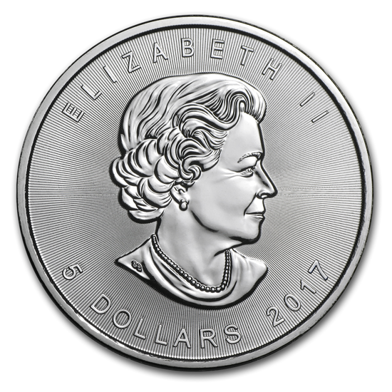Hoja de Arce Canadiense 1 oz Plata 2017