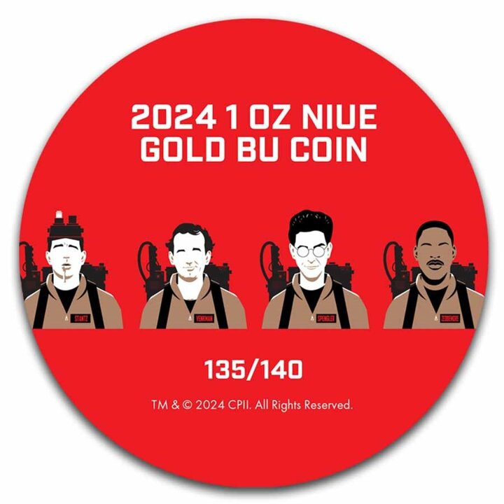 Niue: Ghostbusters - No Ghost Logo 1 uncja Złota 2024