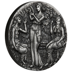 Tuvalu: Fate - The Moirai 2 oz Silber 2025 High Relief Antiqued Coin
