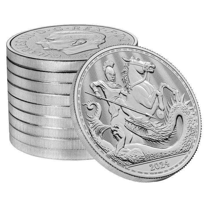 Szent György és a sárkány 1 uncia ezüst 2024
