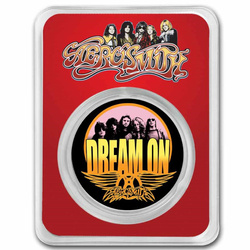Niue: Aerosmith “Dream On” 50° anniversario colorato 1 oncia d'argento 2023 Slab