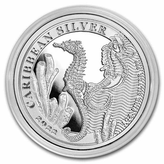 Barbados: Seepferdchen 1 oz Silber 2022