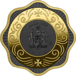 Malta Maltese Ox 2 oz Argint 2025 High Relief aurită