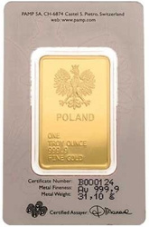 Pamp Polish Eagle 1 once Lingot d'or