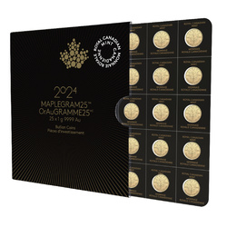 Foglia d'acero canadese 1 grammo d'oro 2024