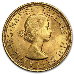 Złoty Suweren- Elżbieta II 1957-1968