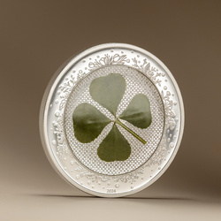 Palau: Four-leaf Clovers - Ounce of Luck coloured 1 oz Silber 2024 Proof