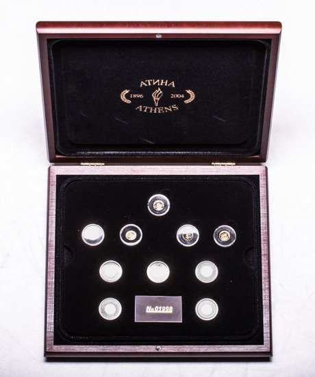 Ensemble Jeux Olympiques d'Athènes 1,24 gramme x 10