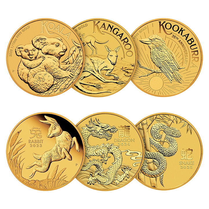 Perth Mint – 1/10 Unze Gold Zufällige Münze