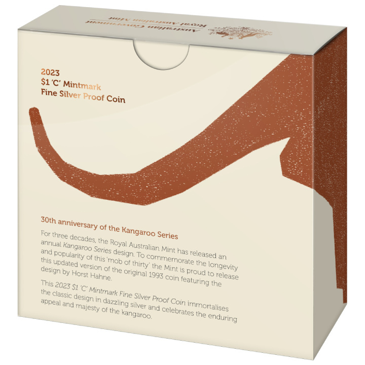 RAM : Kangaroo Series 30th Anniversary – Mob of Thirty 1 oz Silver 2023 Proof "C" Mintmark