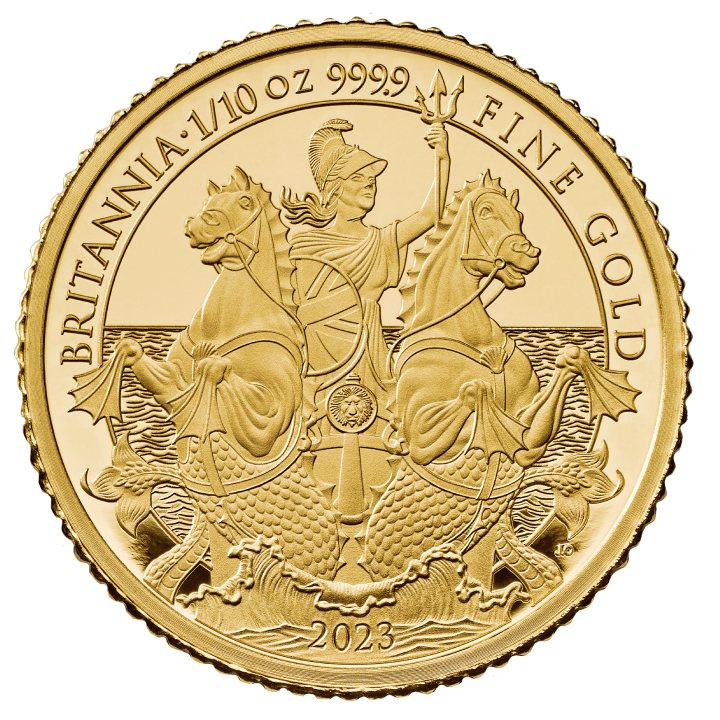 Lote de 3 monedas Premium Britannia Gold 2023 Proof