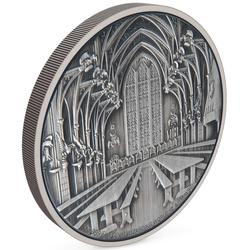 Niue: Harry Potter - Hogwarts The Great Hall 1 oz Silver 2022 Antique Finish