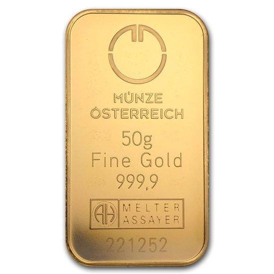 50 gramów Sztabka Złota Austrian Mint