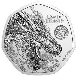Moneda de Cuproníquel Game of Thrones - Fire 50p 2026