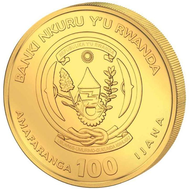 Ruanda: Lunar - Año del Dragón 1 oz Oro 2024