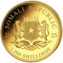 Somalia: African Wildlife - Leopard 1 oz Gold 2025