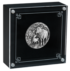 Lunar III: Rok Bawoła 2 uncje Srebra 2021 Antique Finish